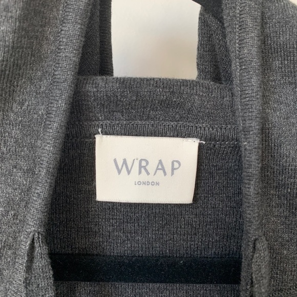 Wrap London Gray Organic Cotton Open Cardigan Size 12 - Picture 2 of 10